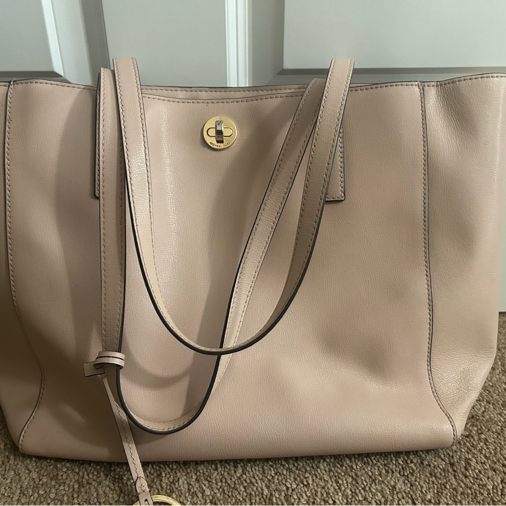 Michael Kors Pink Tote Bag with Gold Hardware